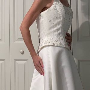 St. Patrick Wedding Gown Dress Beaded With FLAWS White, Off White, or Cream